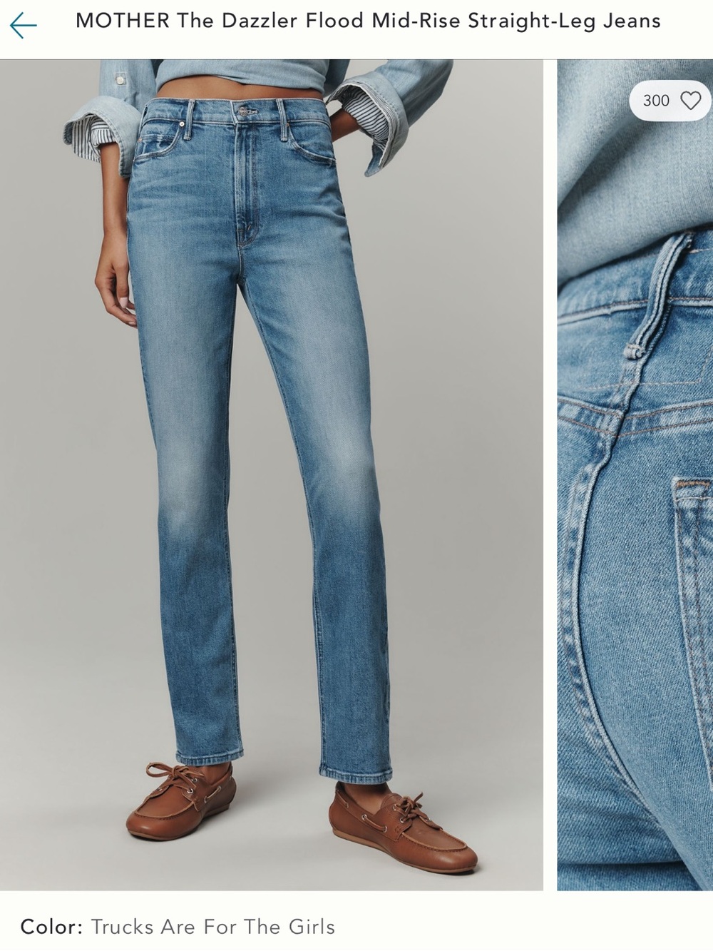 MOTHER THE DAZZLER FLOOD MID-RISE STRAIGHT-LEG JEANS
